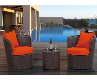 outdoor garden rattan wicker  Lily Austria chairs and table 
