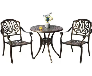 outdoor garden hot China factory B2B wholesale cast Aucklan alu chairs and table 